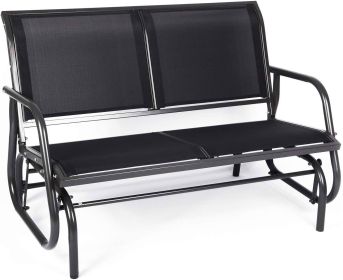 Bosonshop Outdoor Swing Glider Bench for 2 Persons Patio Rocking Chair Garden Seating