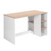 47.2" Computer Desk with 5 Storage Shelves, Modern Study Writing Desk for Small Spaces Gaming Desk, Multipurpose Student Learning Table Workstation fo