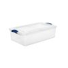 32 Qt. Latch Box Plastic, Stadium Blue, Set of 6