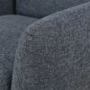 Black Grey Linen 3-Piece Living Room Sofa Set