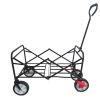 Folding Wagon Garden Shopping Beach Cart (blue)