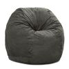 Jaxx Saxx 4 Foot Round Bean Bag w/ Removable Cover, Charcoal